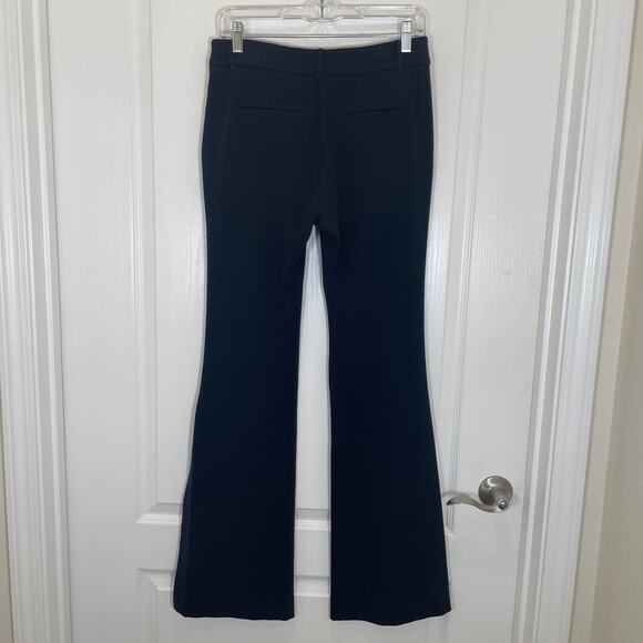 W by Worth Flare Pants Slit Leg w/ Side Buttons Navy Blue Nautical 2 - Picture 6 of 6
